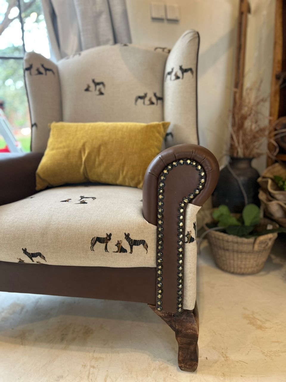 Wild dog arm chair